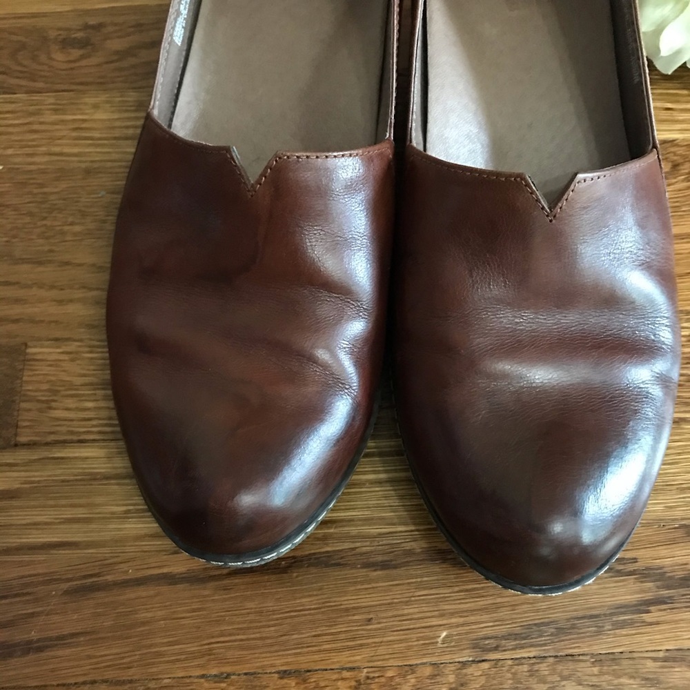 Dansko Liliana Chestnut Burnished Calf Wedge Sz 40 - Picture 3 of 7